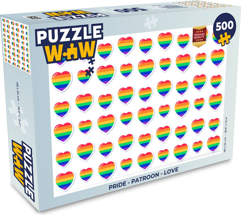 MuchoWow Puzzle 500 Teile Stolz - Muster - Liebe - 500 Teile - Kinder - Selberbauen - Puzzlespiele