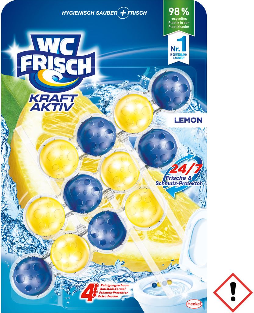 WC FRISCH Kraft-Aktiv Duftspüler Lemon, 1x 150 g