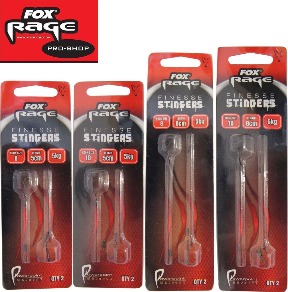 Fox Rage Finesse Stinger Angsthaken , Länge/ Tragkraft / Hakengröße:5cm / 5kg / Gr. 10