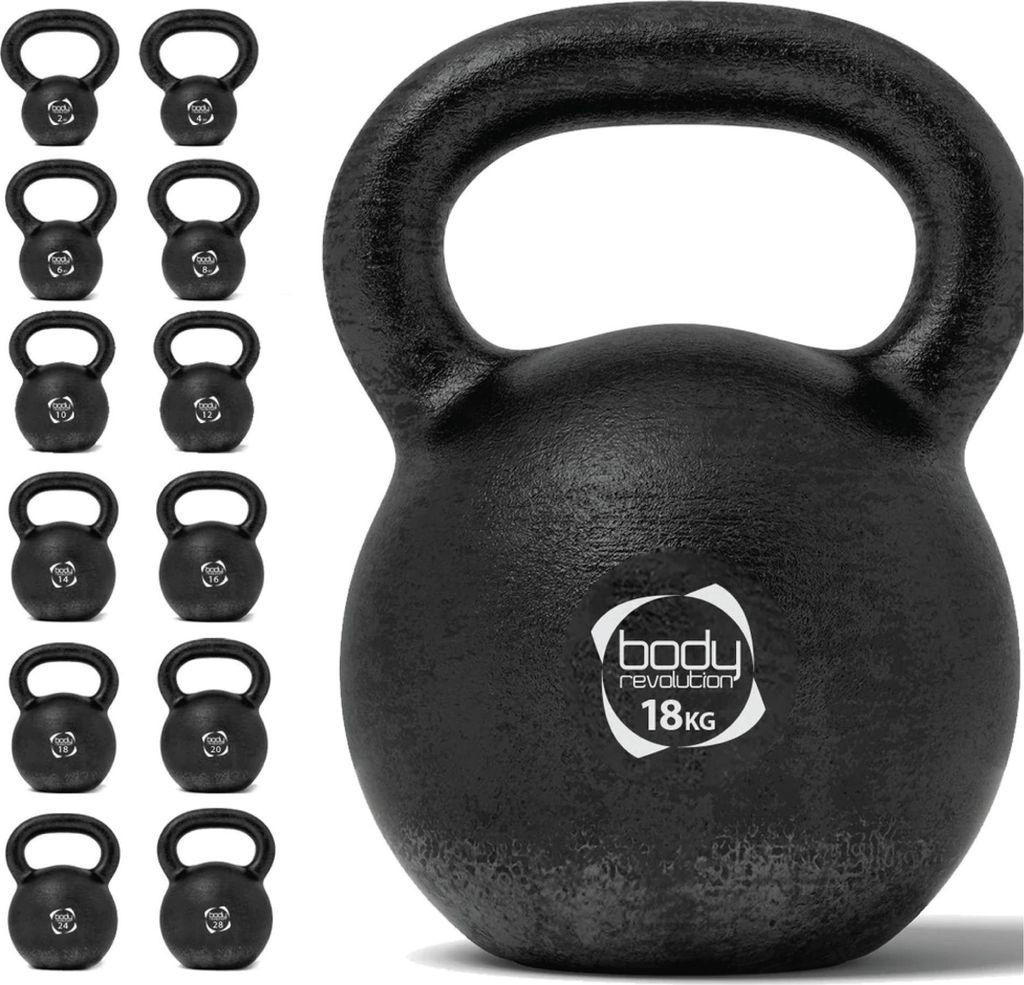 Body Revolution Kettlebell Gusseisen 18kg – Trainingsgewicht
