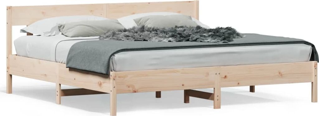 Maison Exclusive - Massivholzbett ohne Matratze 200x200 cm Kiefer