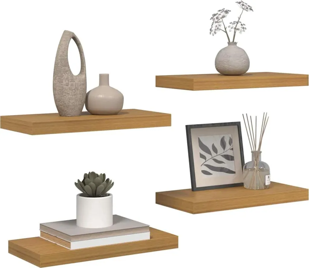 Maison Exclusive Mensole Sospese Beige 50cm - Set 4 Pezzi Design - 3