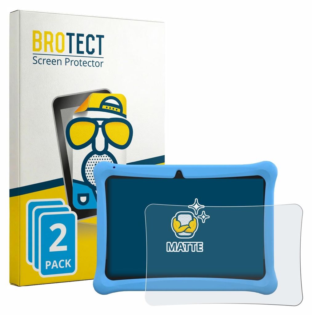 2x BROTECT Schutzfolie für Menghu Kids Tablet 10.1" Displayschutz Displayschutzfolie Folie Matt Entspiegelungsfolie