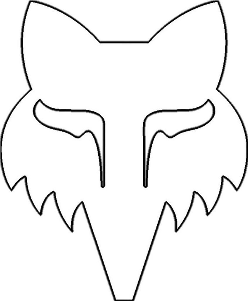 Fox FOX HEAD 4 - DIE CUT VINYL White .