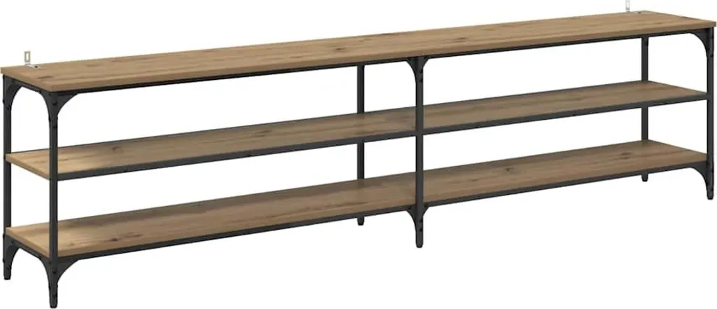 Mobile Porta TV Rovere Artisan 200x30x50 cm | Design Industriale