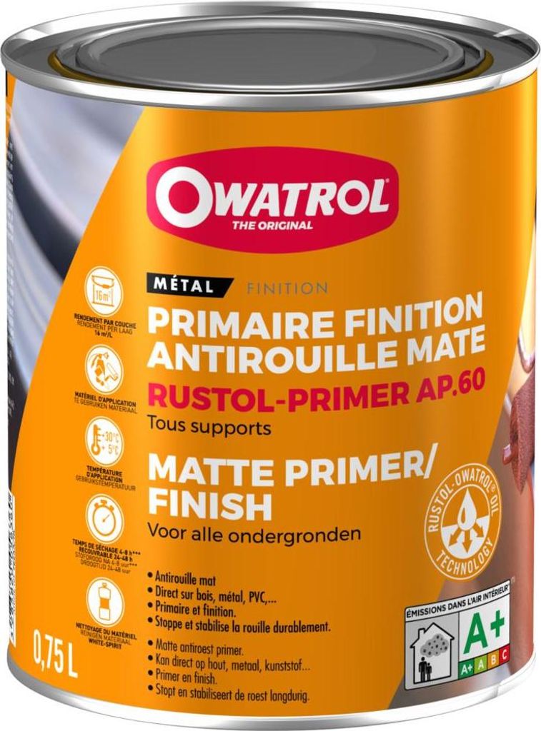 Antirostgrundierung Ap60 Schwarz 0,75 l - Owatrol Produktbild 