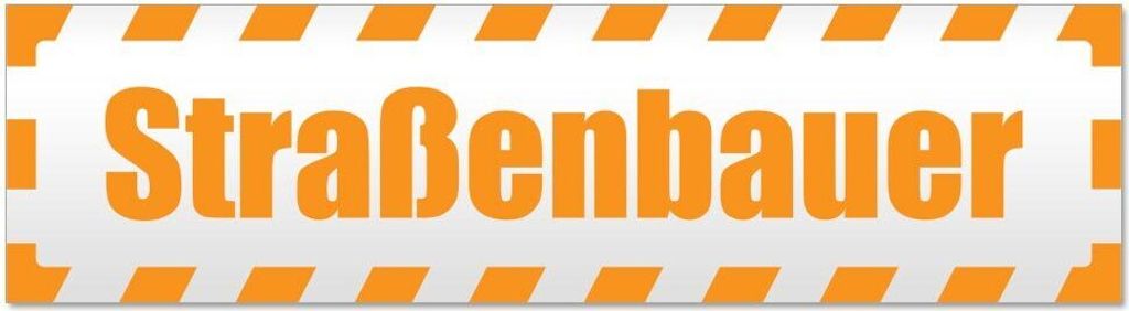 Kiwistar Straßenbauer gestreift Magnetschild Schild magnetisch - 60cm Orange - Magnetfolie für Auto PKW Kfz