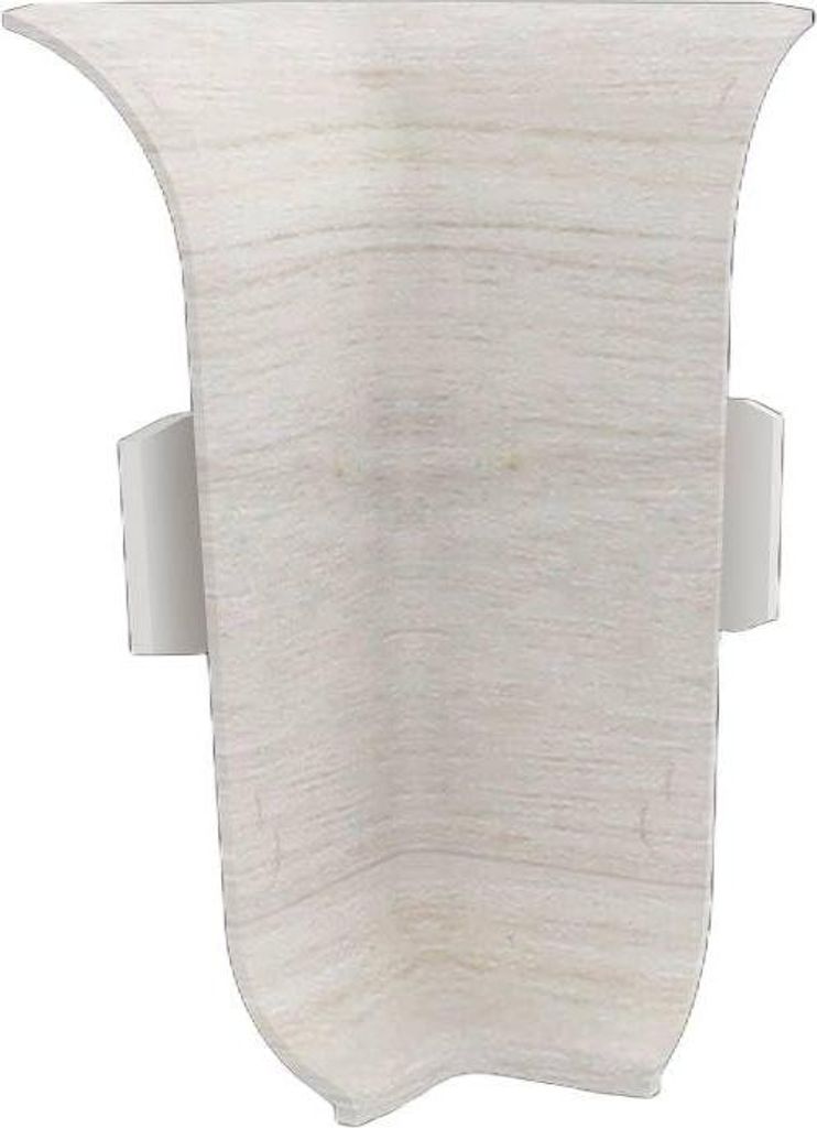 VOX Izzi Innenecke Sibirische Ulme Zubehör Eckstück für PVC Sockelleiste Fußleiste mit Kabelkanal Laminatleiste Kunststoffleiste Wasserdicht 2 ...