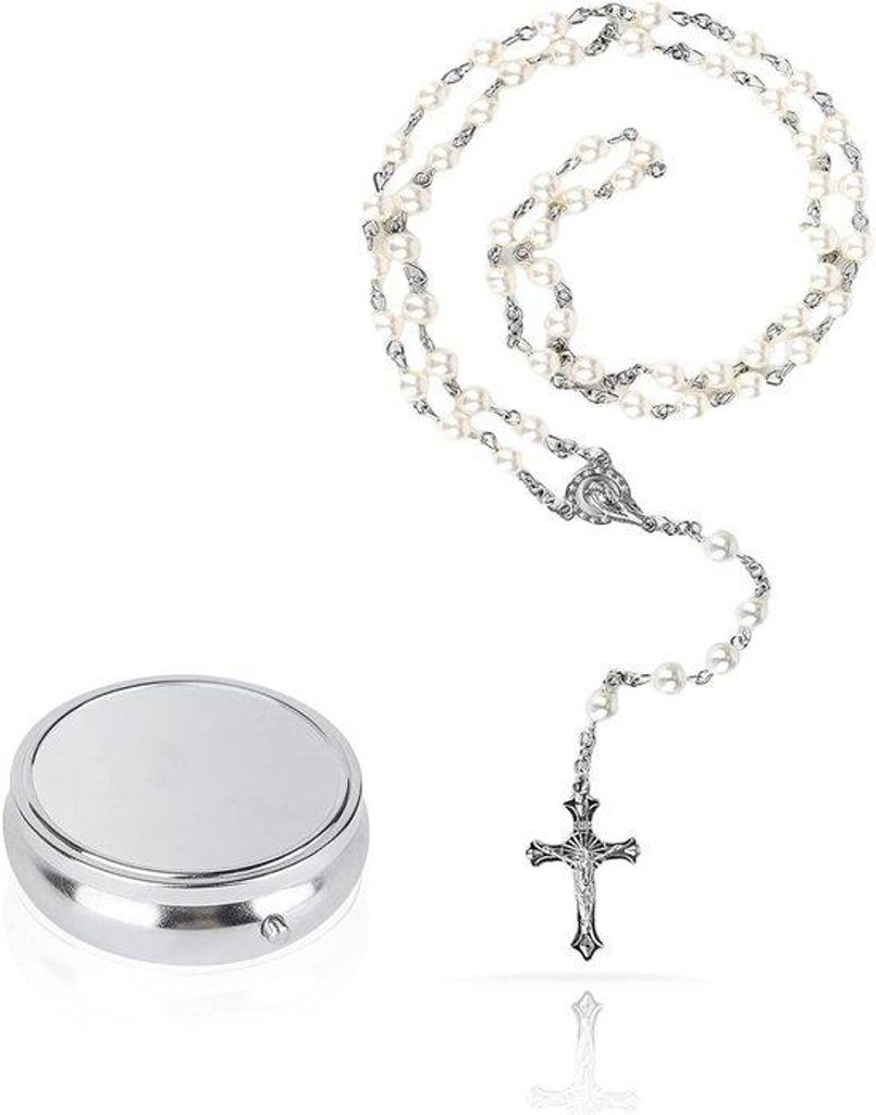 Chapelet catholique fait main avec des perles de 6 mm, Image du produit 