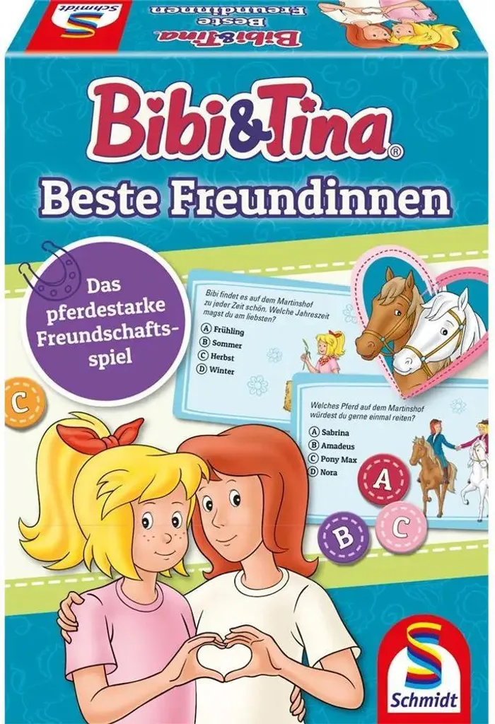 Petit jeu de société quiz enfant Bibi & Tina pour filles dès 5 ans