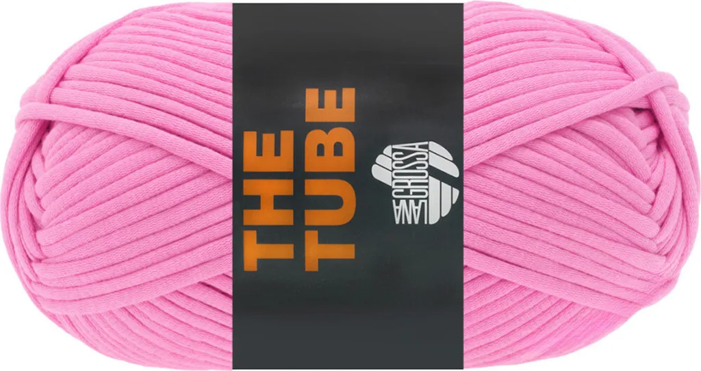 Fil pour sacs et corbeilles Lana Grossa THE TUBE 114 m Coloris Rose