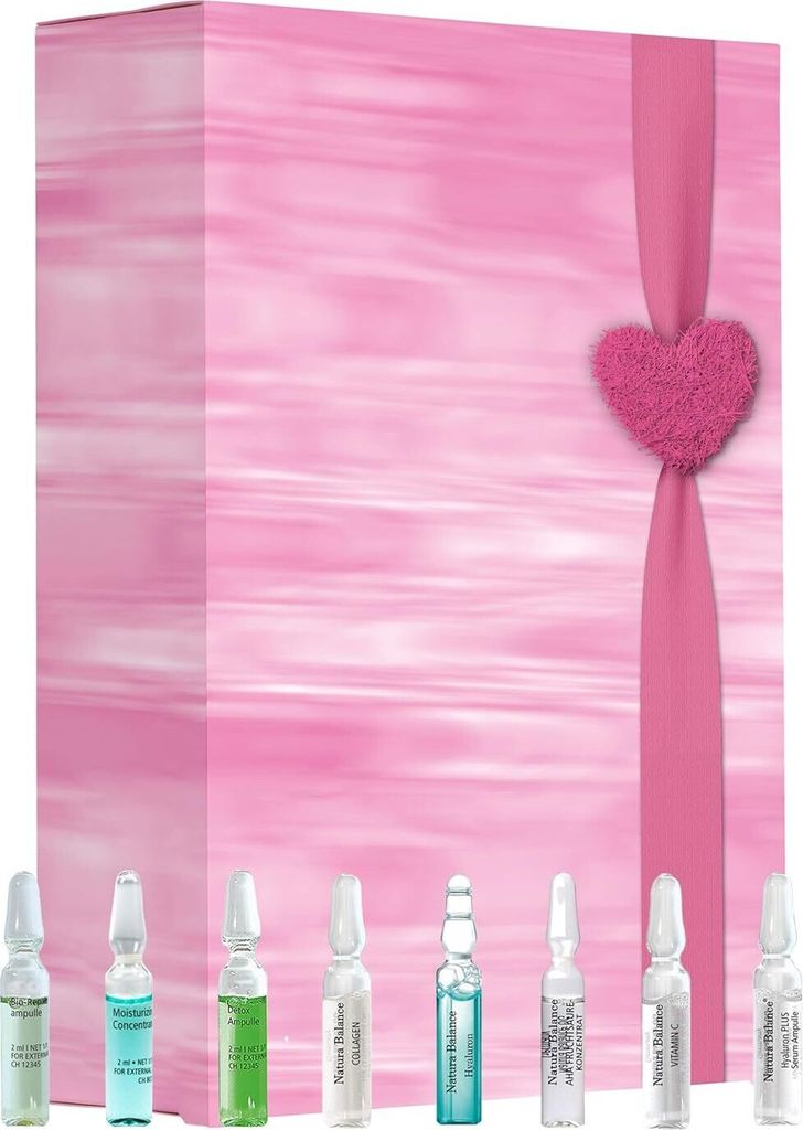 Geschenkset rosa Damen Muttertag 24 Ampullen 8 Sorten Pflege Geschenkbox Hyaluron Serum 2ml Hyaluronsäure Gesicht Kur Gesichtspflege Geschenk Retinol
