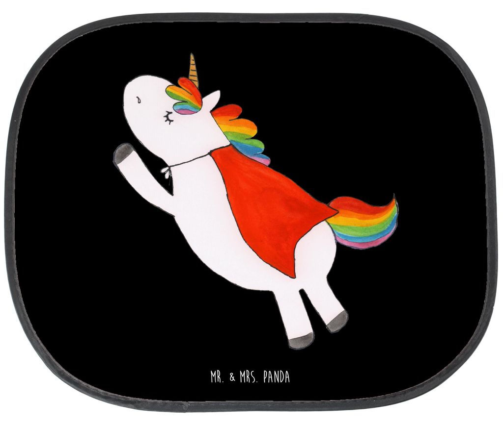Mr. & Mrs. Panda auto hitzeschutz Einhorn Super - Schwarz - Geschenk, Unicorn, blendschutz, pkw sonnenschutz, Autoscheiben, Held, Einhörner, Sonne...