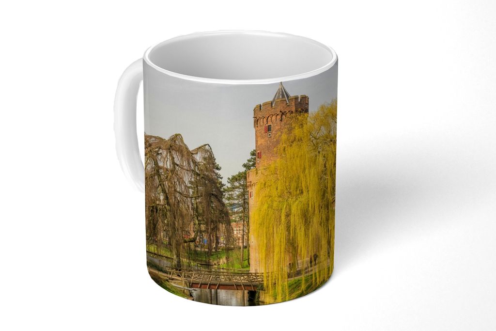 KitchenYeah Tasse Kaffeetasse Kaffeebecher 350 ml Wasser - Baum - Nijmegen Teetasse - Fototasse - Becher - Keramikbecher - Teebecher - Kaffeetass...