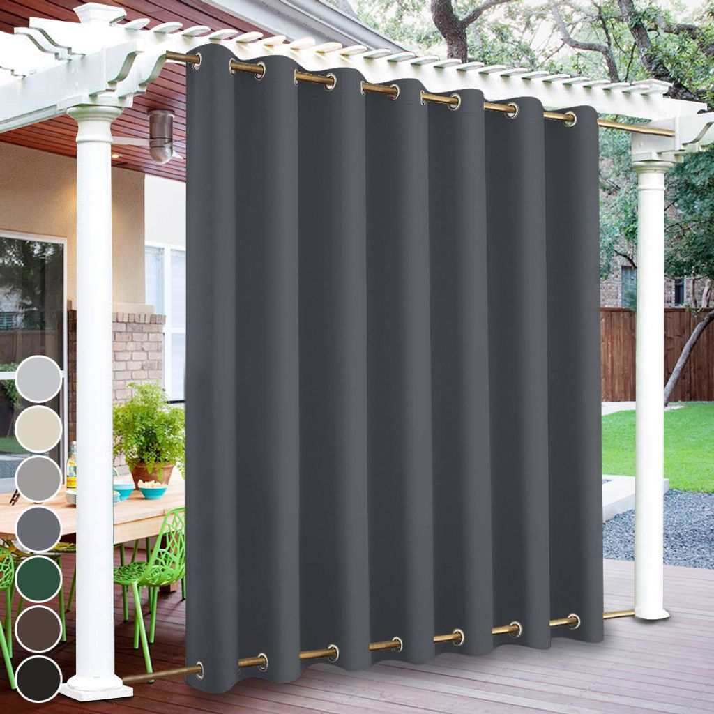 Wasserdichter Outdoor Vorhang 150x166cm | 3D Wald Design Für Pergola, Balkon & Terrasse