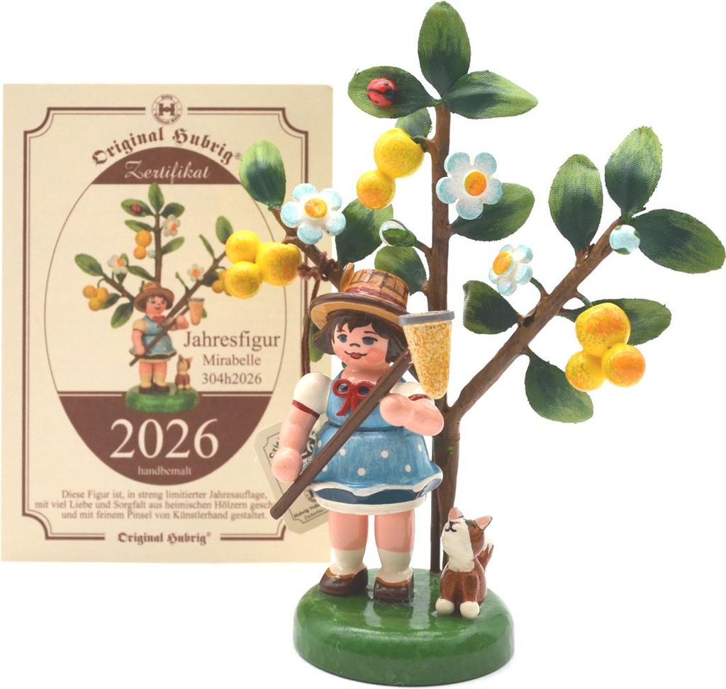 Jahresfigur 2026 Mirabelle mit Zertifikat - Hubrig Produktbild 