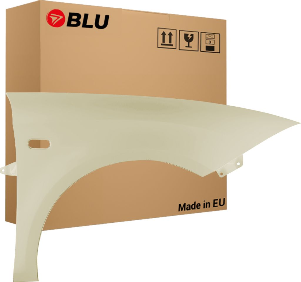 BLU Kotflügel Passend für Seat Leon II 2 1P1 LS1R Rechts Golden BeigeNiebla | 2005-2012 | Vorderseite Vorne | Lackiert | Einbaufertig