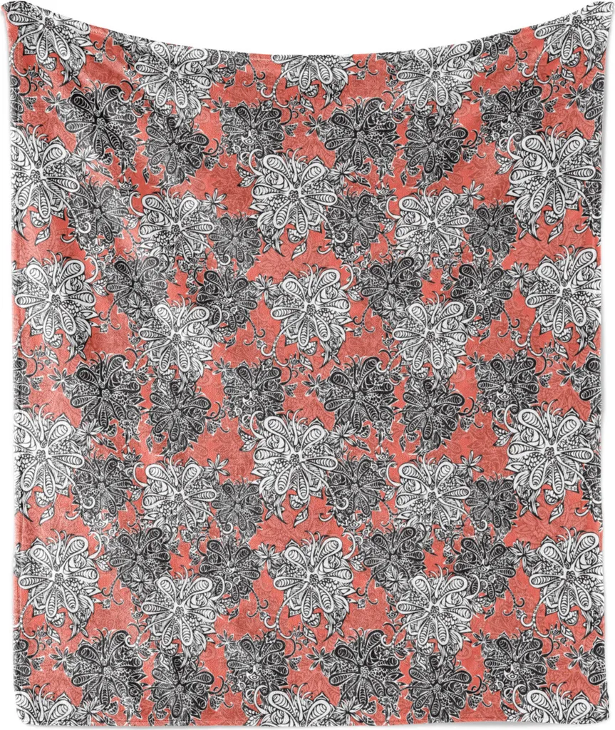 Plaid Floreale Vintage ABAKUHAUS 125x175 cm | Coperta Arredo Chic