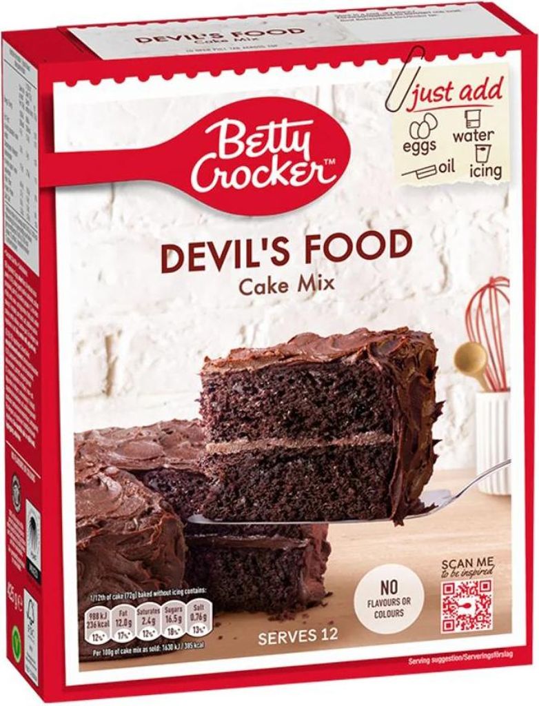 Betty Crocker Cake Mix Devil's Food (Einzelpackung mit 425g)