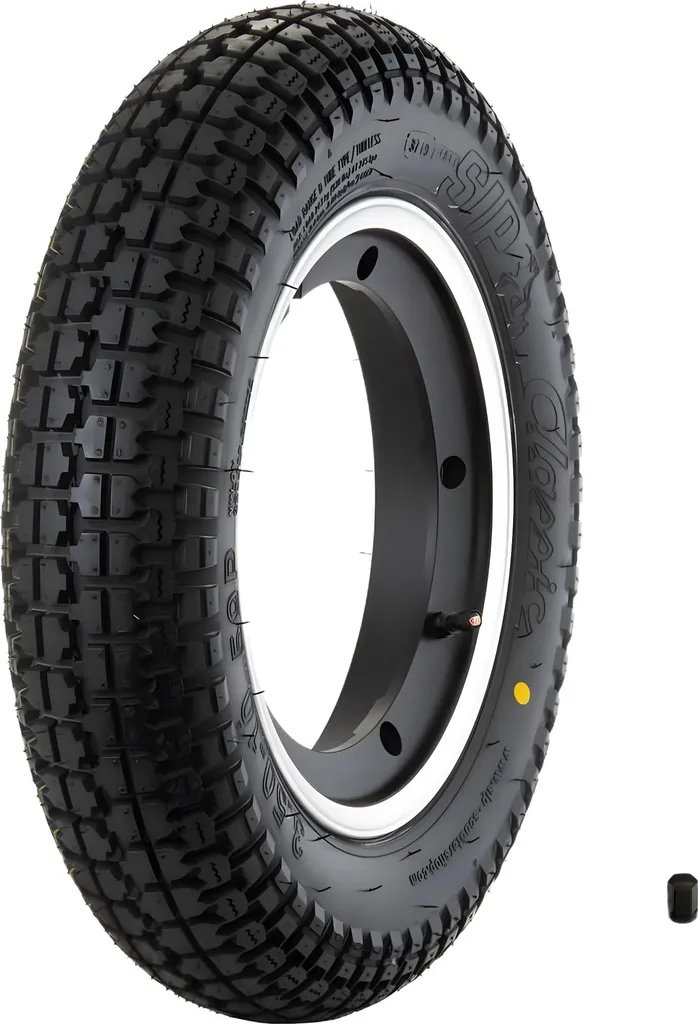 Roue complète Tubeless SIP Classic 3.50-10 59P haute résistance Vespa