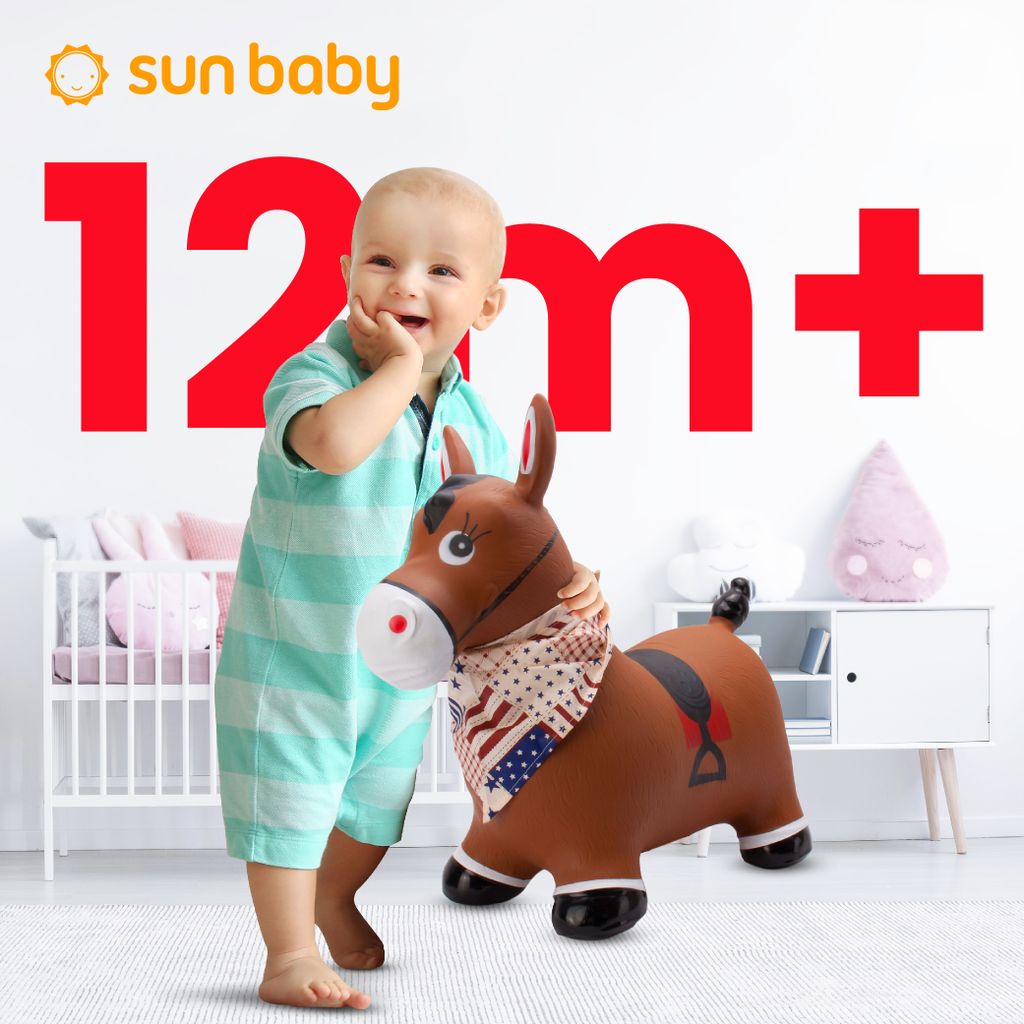 SUN BABY hüpftiere ab 1 Jahr mit Pumpe aufblasbares Produktbild 3