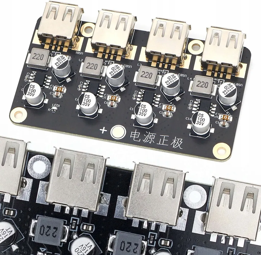Convertisseur Rosfix 4 Canaux Chargeur USB 2.0 3.0 Step Down Module DIY