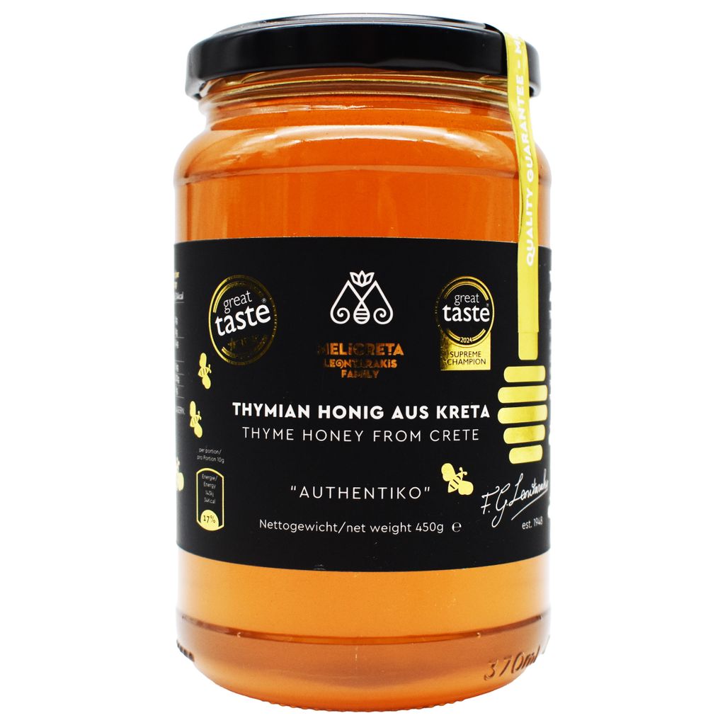 Griechischer Thymian Honig aus Kreta – Naturrein & Produktbild 