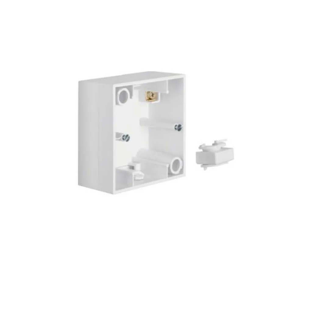 Boîtier saillie plat 1 poste blanc polaire brillant pour interrupteur