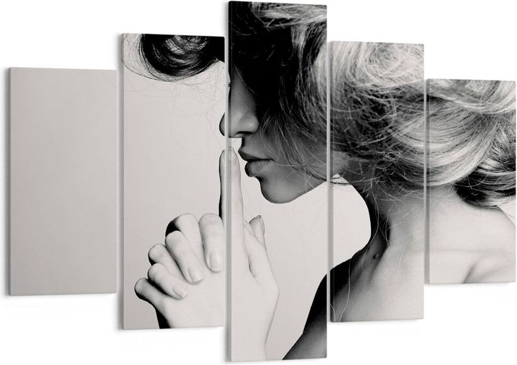 Bild auf Leinwand - Leinwandbild - Frau Modell - 150x100cm - Wand Bild - Wanddeko - Wandbilder - Leinwanddruck - Bilder - Kunstdruck - Wanddekorati...