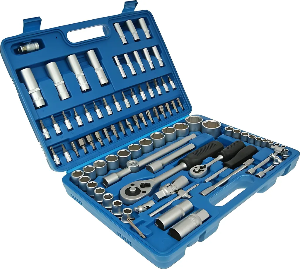 Coffret de douilles et cliquets 94 pièces pour mécanique auto et bricolage