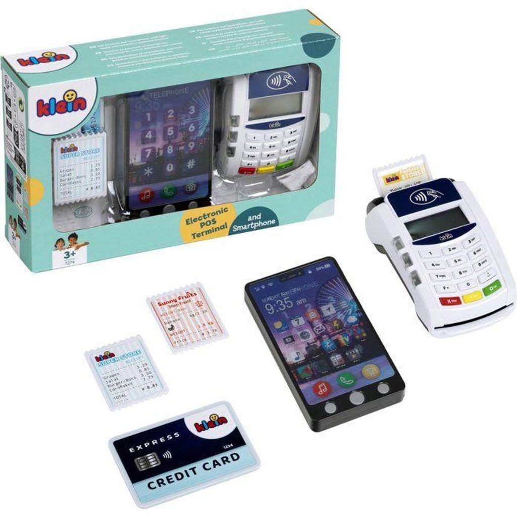 Klein Payment Terminal And Smartphone Set Pädagogisches Produktbild 