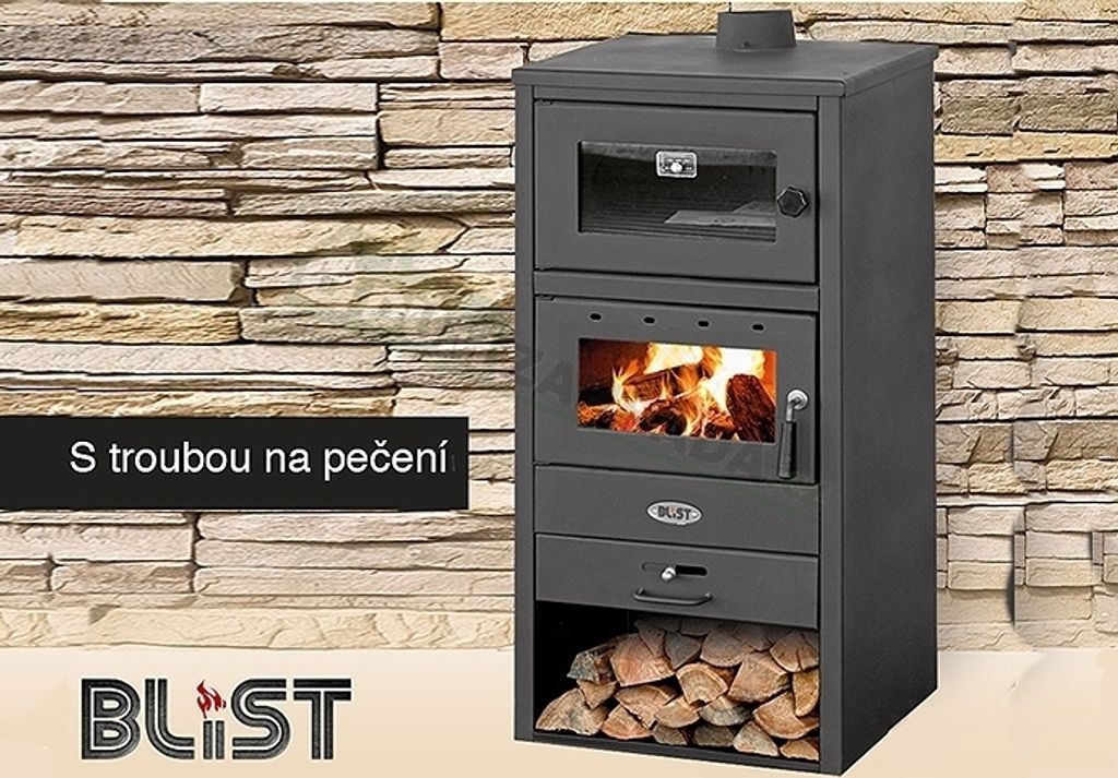Krbové kachle BLIST NAPOLI s rúrou - antracit Obrázok produktu 3