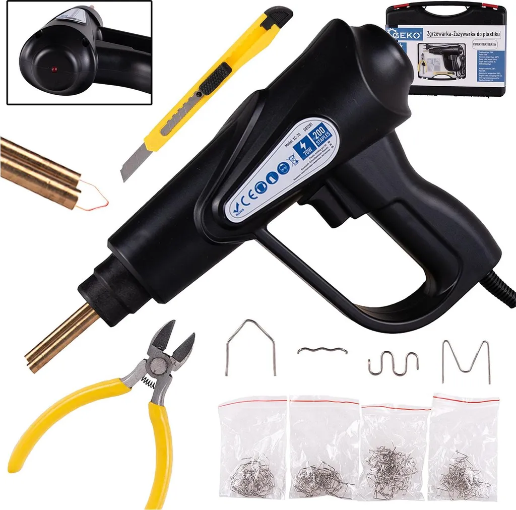 Réparer un pare-chocs fissuré : soudeuse plastique 70W kit complet