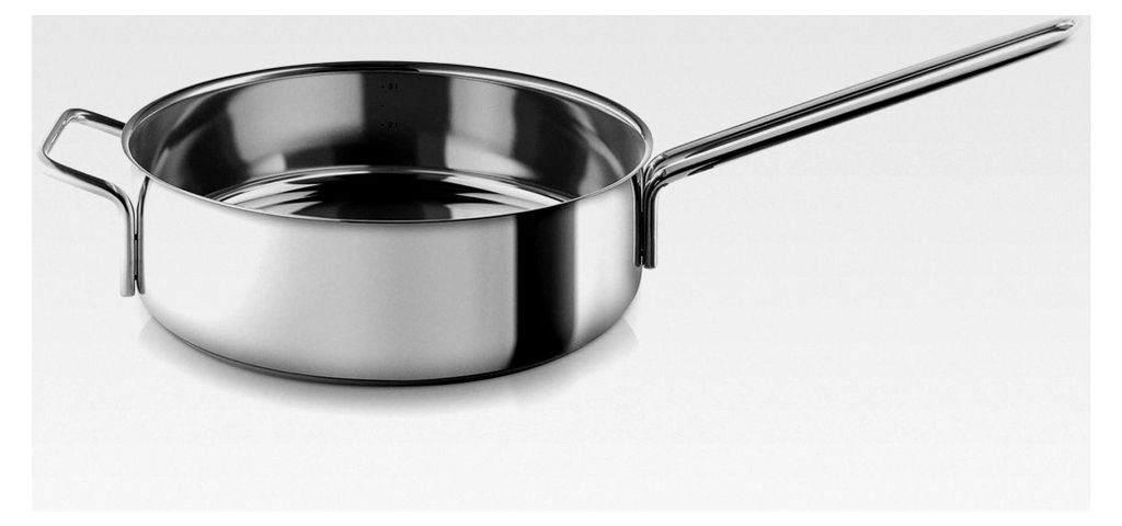 Eva Trio | Edelstahl-Sautierpfanne 24 cm | Ideal zum schnellen Braten und Sautieren. Die tiefen Seiten ermöglichen auch die Zubereitung von Saucen...