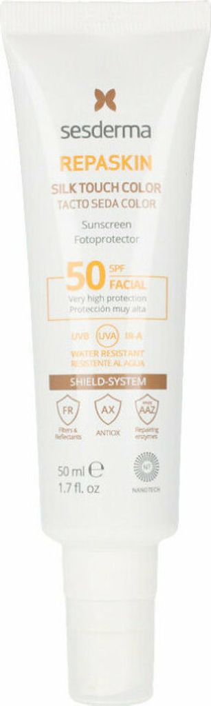 REPASKIN FACIAL SPF50 tacto seda con color 50ml