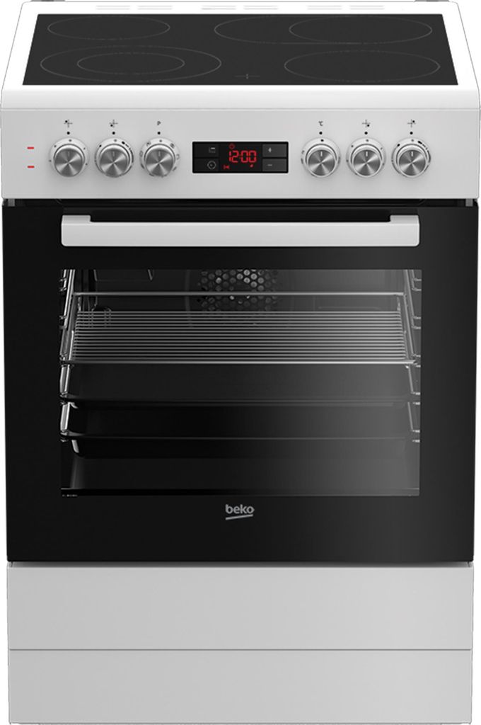 Beko FSM67320GWS Standherd Elektro-Herd  Kochfeld Display Produktbild 