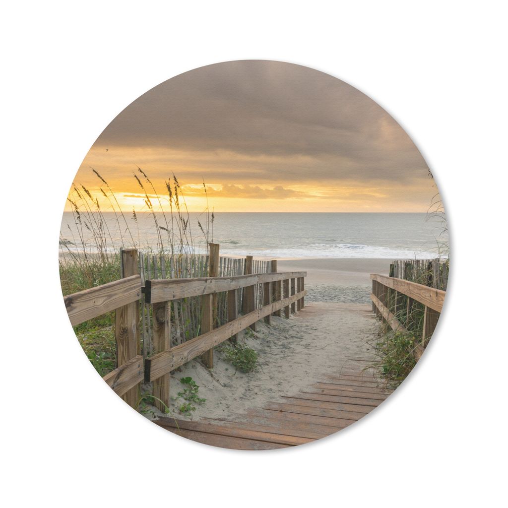 MuchoWow Mauspad Mousepad Strand - Meer - Düne - Weg 40x40 cm - Mousepads - Maus Mat - Pad - Mausunterlage - Schreibtisch Accessoires