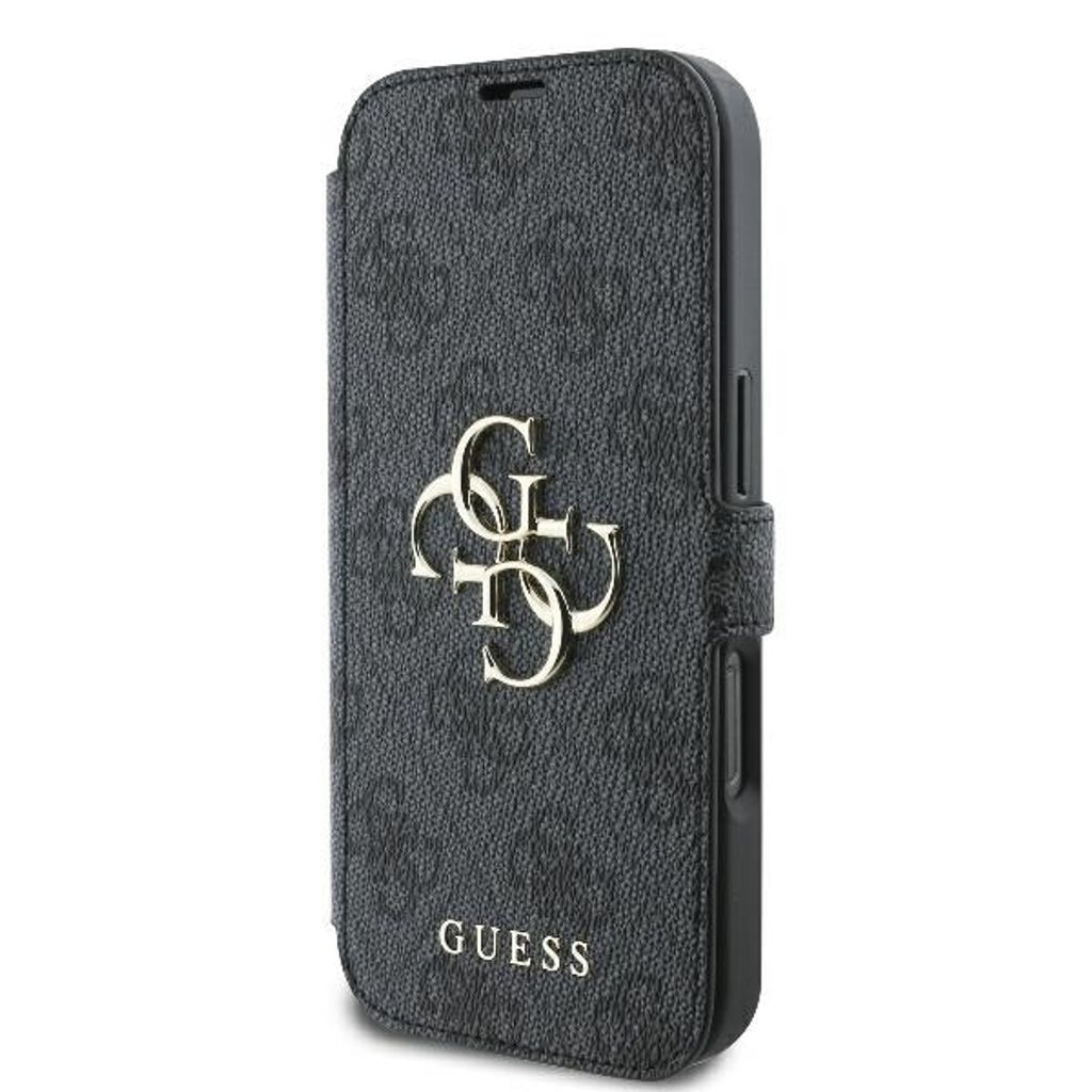 Guess Coque 4G Metal Logo MagSafe pour Apple iPhone 16 Pro - Marron