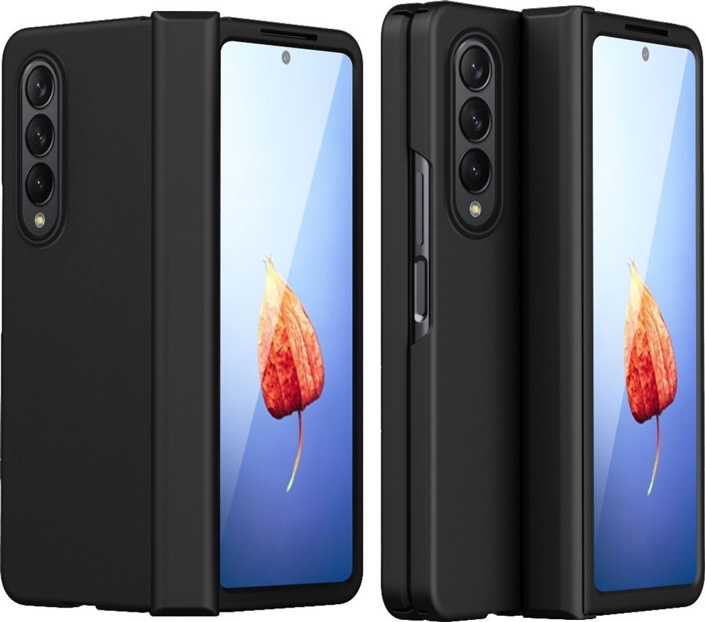Für Samsung Galaxy Z Fold4 5G Kunststoff Handy Tasche Etuis Hülle + Glas + Stift