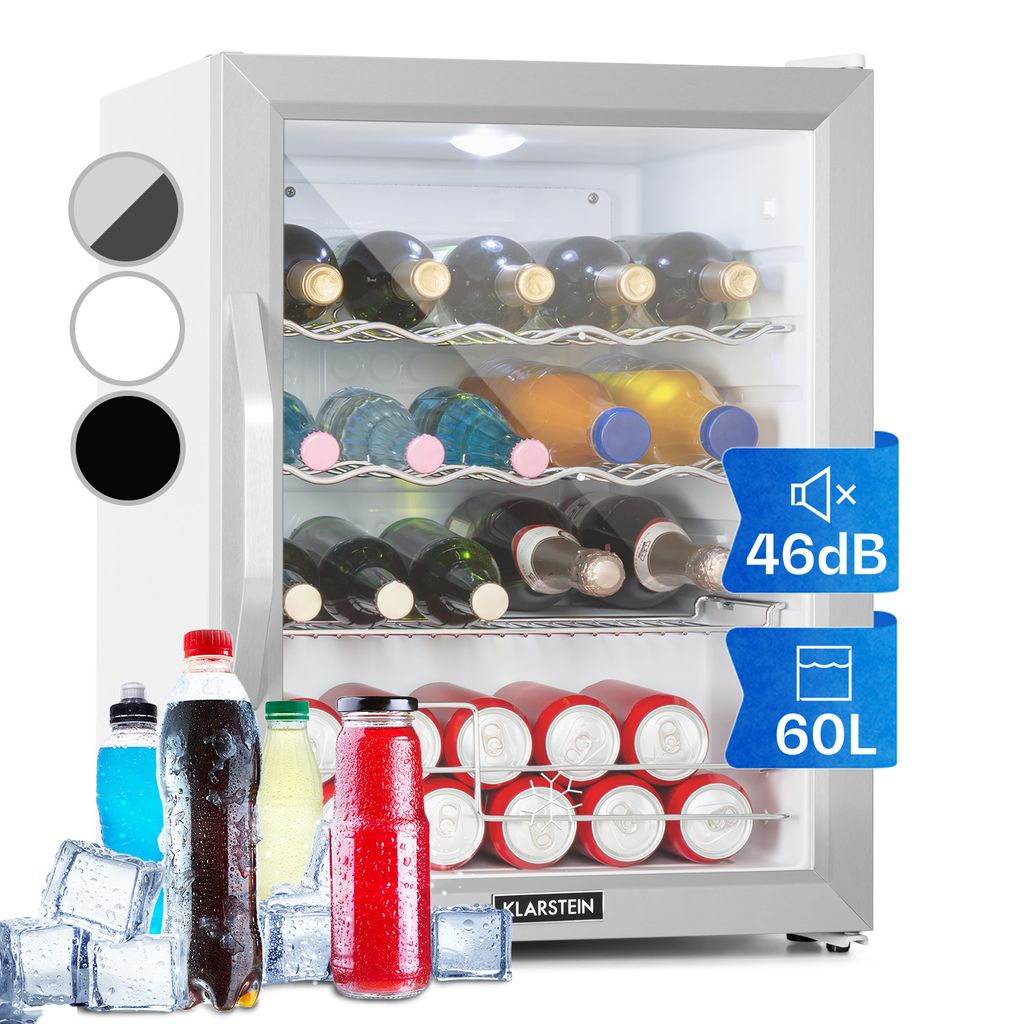 Bomann Mini Kühlschrank mit Glastür lautlos