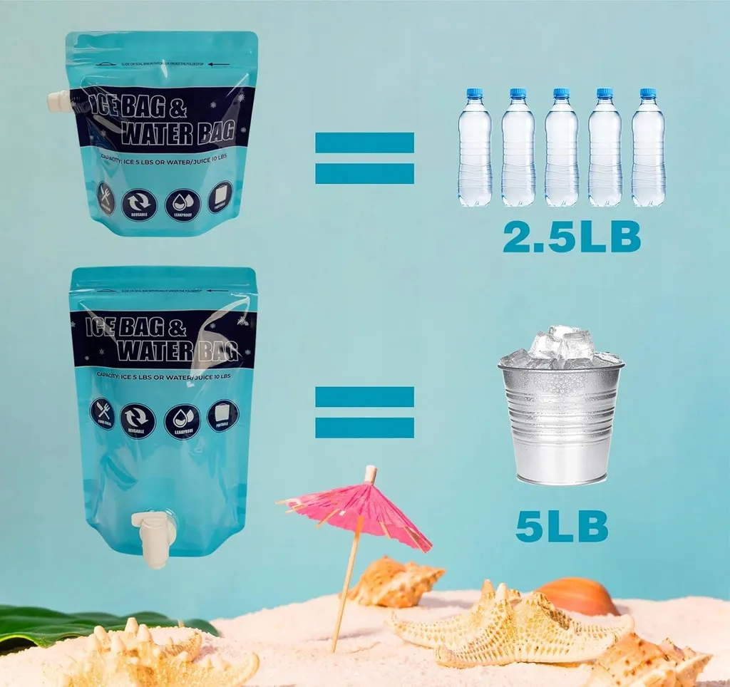 Réservoir d'eau pliable robuste 2,5kg + 5kg Pack de 3 avec poignée - 3