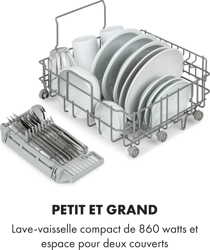 Lave-vaisselle de Table Compact avec 6 Programmes de Lavage Automatique - 9