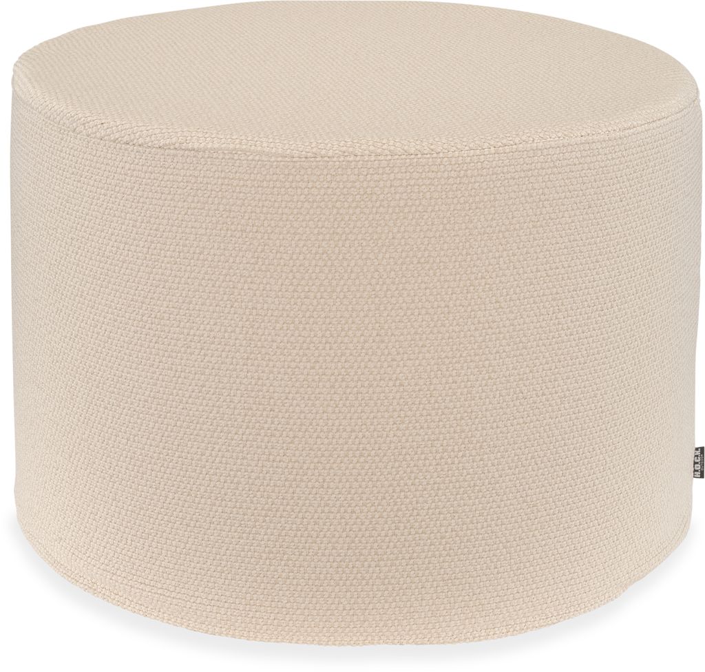 H.O.C.K. Madrid Outdoor + Indoor Hocker rund ø60x40cm natur creme in&out
