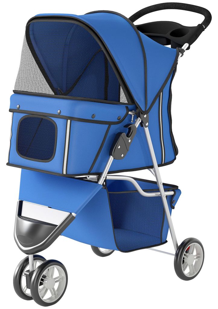 PawHut hondenwagen, inklapbare kattenbuggy, geschikt tot 10 Productafbeelding 