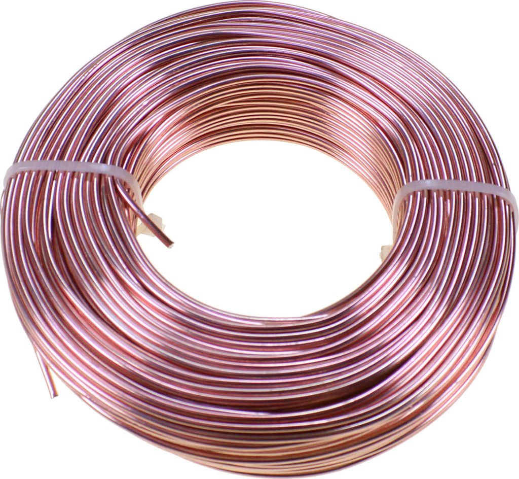 60m Aluminiumdraht Ø 2mm Aludraht Basteldraht Dekodraht Schmuckdraht rosa