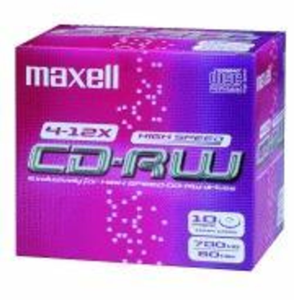 Maxell CD-RW 80XL 10 pack, 1x, CD-RW, 120 mm, 700 MB, Produktbild 