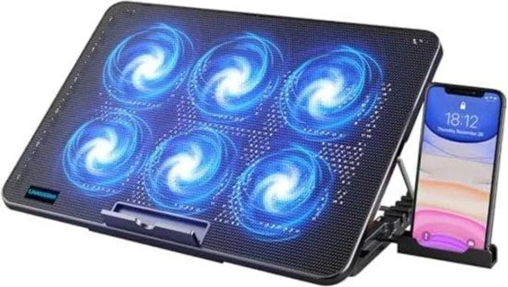 Dissipateur thermique laptop en métal avec ventilateurs LED réglables