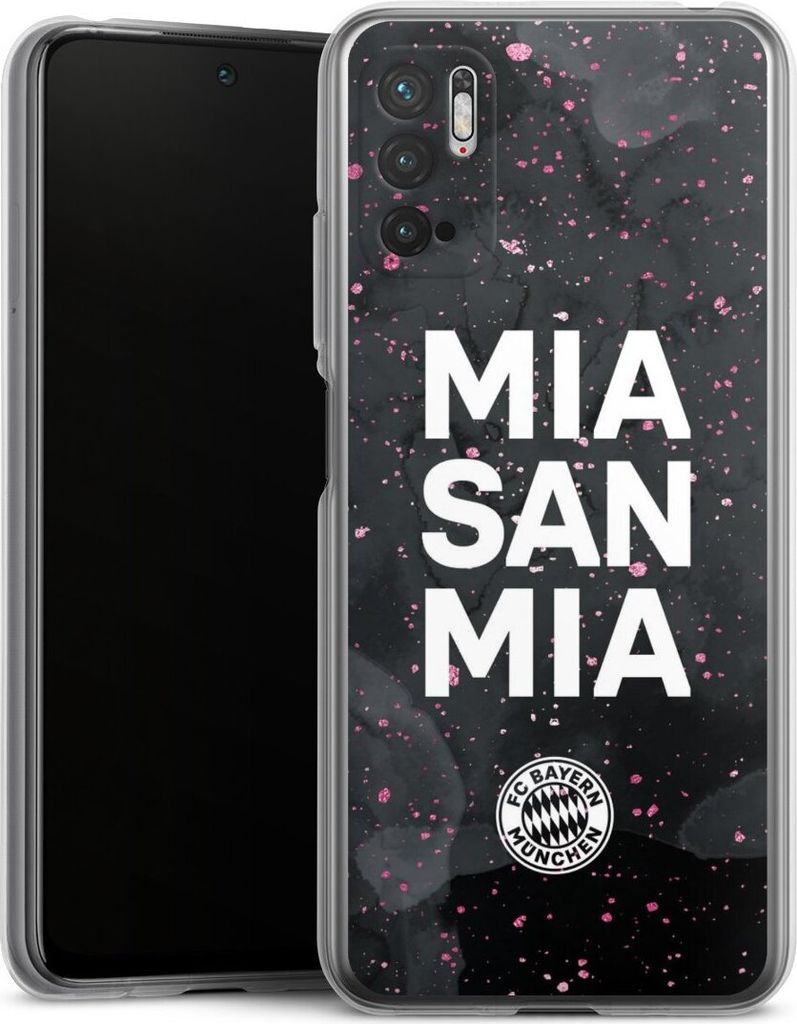 DeinDesign Handyhülle für Xiaomi Redmi Note 10 5G Silikon Hülle Case Smartphone Schutzhülle FC Bayern München Mia San Mia Girl Style