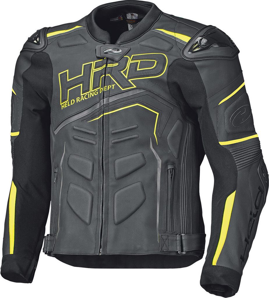 Held Safer II Motorrad Lederjacke, schwarz/gelb, 50 Produktbild 