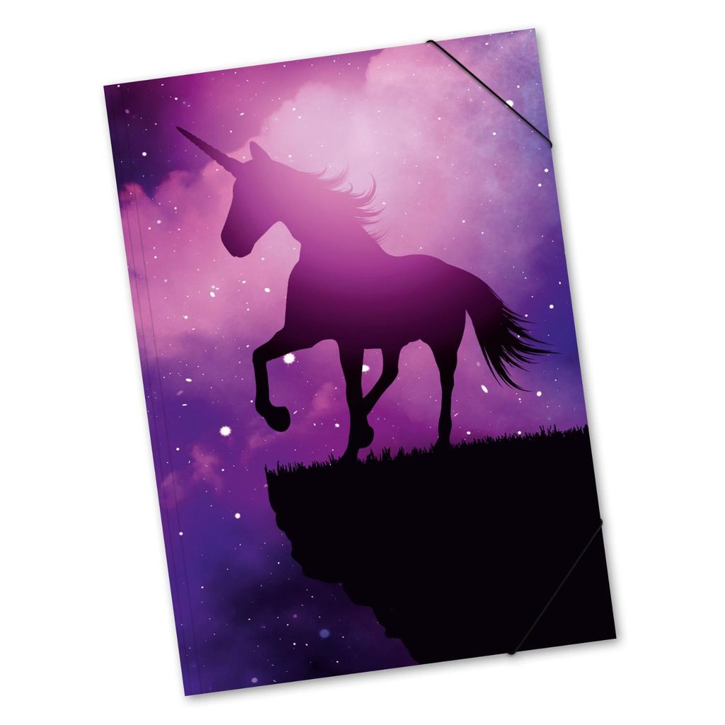 itenga Gummizugmappe Zeichenmappe A2 Motiv Einhorn